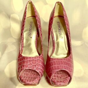 PURPLE PEEP TOE by SHOEDAZZLE 5” HEEL S-7.5